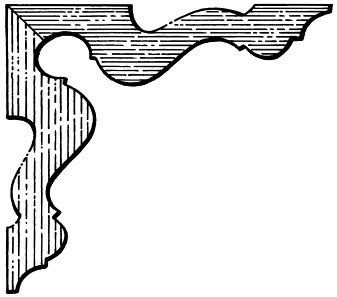 Timber corner bracket CB8 - deep S-curved inner edge, cut solid, scale profile drawing