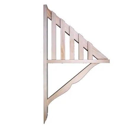 Timber window canopy WC4END, photographed against white