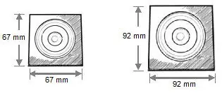 Architrave corner block, scale profile drawing - view 2