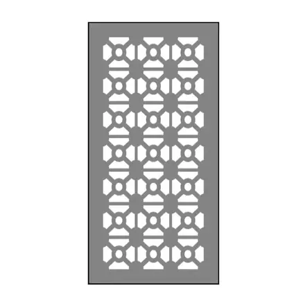 Timber privacy screen SA3PS, scale profile drawing