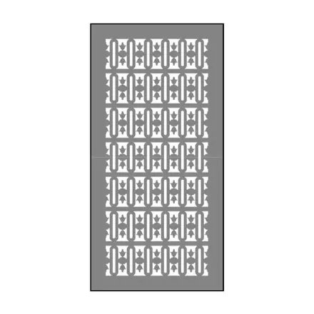 Timber privacy screen SA17PS, scale profile drawing