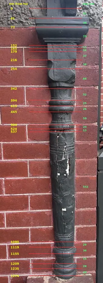 Made-to-order timber joinery, original being measured for a match