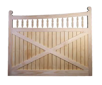 Timber gate, installed on a front fence - view 2