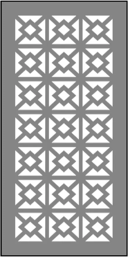 Timber privacy screen SA4PS, scale profile drawing