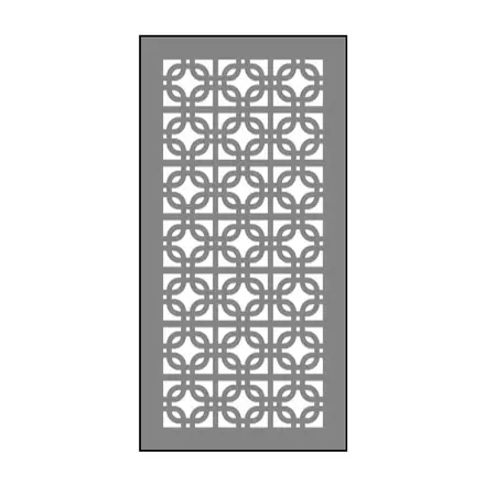 Timber privacy screen SA23PS, scale profile drawing