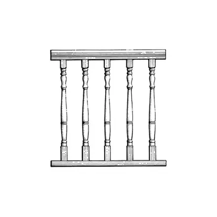 Timber balustrade BS565FLASS, scale profile drawing