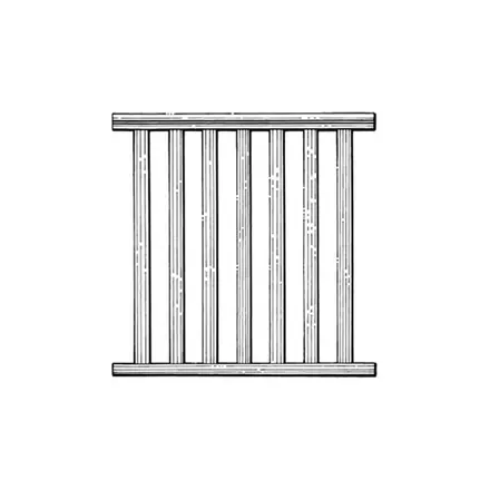Timber balustrade BS165ASS, scale profile drawing