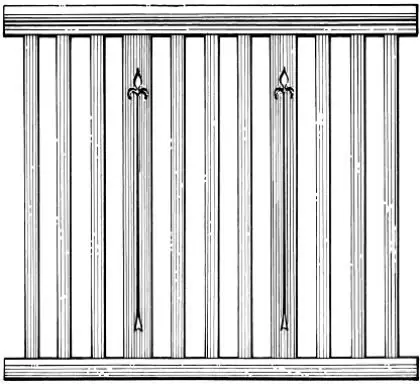 Timber balustrade BS4, scale profile drawing