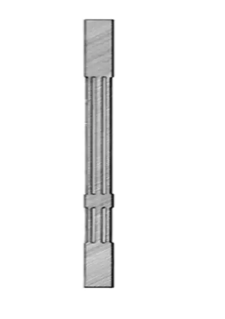 V6H verandah post, fluted shaft with squared base and capital, drawn