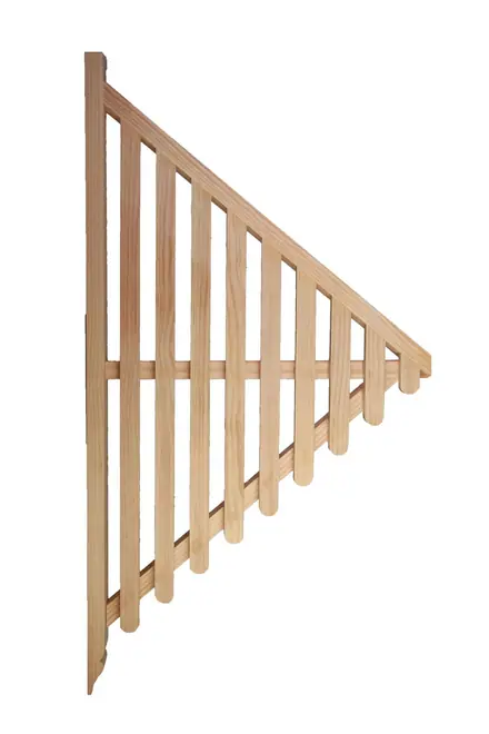 Timber window canopy WC3, photographed against white