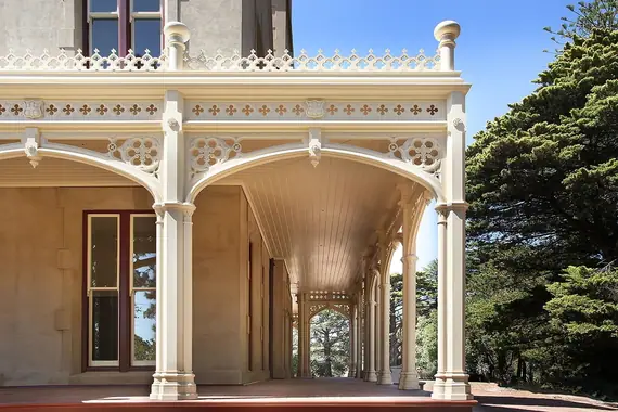 Heritage decorative timber - two-storey verandah with lacework on both levels