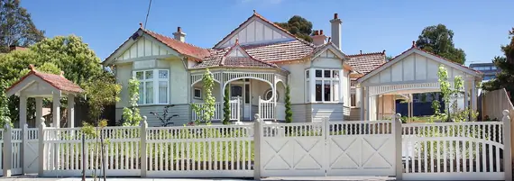 Heritage decorative timber, along a period streetscape