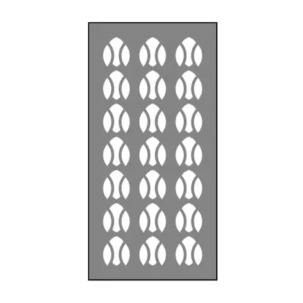 Timber privacy screen SA11PS, scale profile drawing