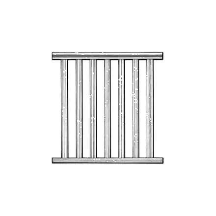 Timber balustrade BS665ASS, scale profile drawing