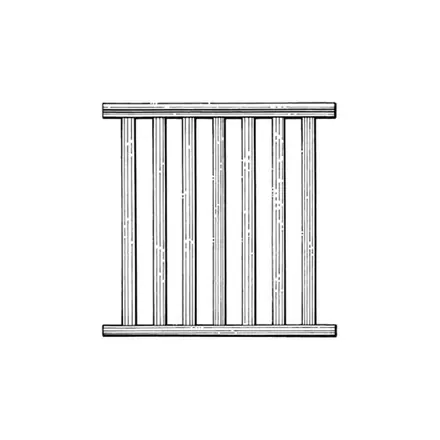 Timber balustrade BS665FLASS, scale profile drawing