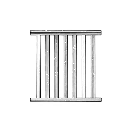 Timber balustrade BS685ASS, scale profile drawing