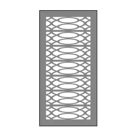 Timber privacy screen SA15PS, scale profile drawing