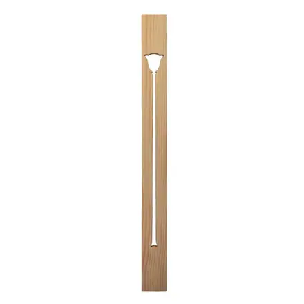 Motif baluster AMBC, flat baluster with a pierced tulip head, against white