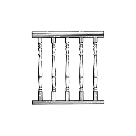 Timber balustrade BS585KIT, scale profile drawing