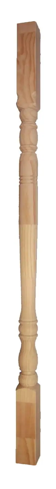 Turned timber verandah post V1 - V1 turned verandah post, full length