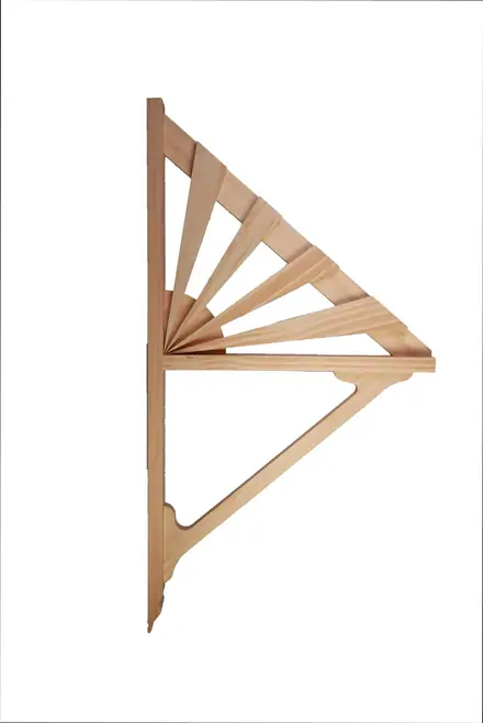 Timber window canopy WC5, photographed against white