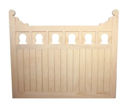Timber gate, installed on a front fence