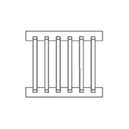 Timber balustrade BS2ASS, scale profile drawing