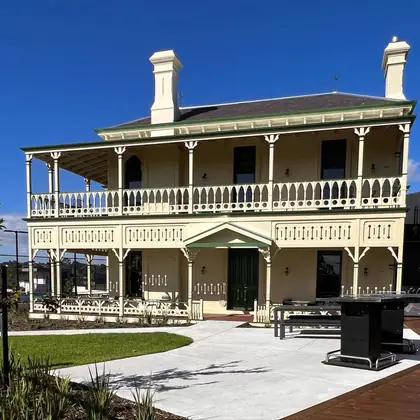 Heritage decorative timber - two-storey Victorian verandah with lacework to both levels