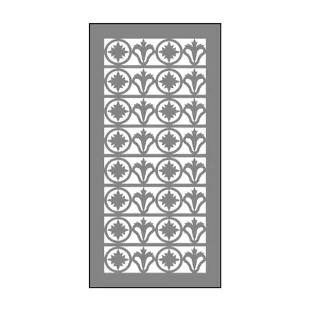Timber privacy screen SA14PS, scale profile drawing