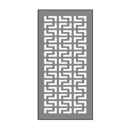 Timber privacy screen SA5PS, scale profile drawing