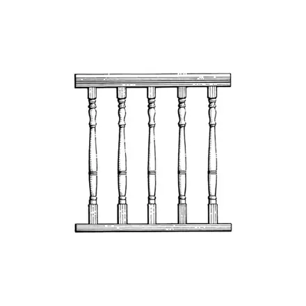Timber balustrade BS565KIT, scale profile drawing