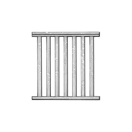 Timber balustrade BS685FLASS, scale profile drawing