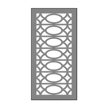 Timber privacy screen SA16PS, scale profile drawing