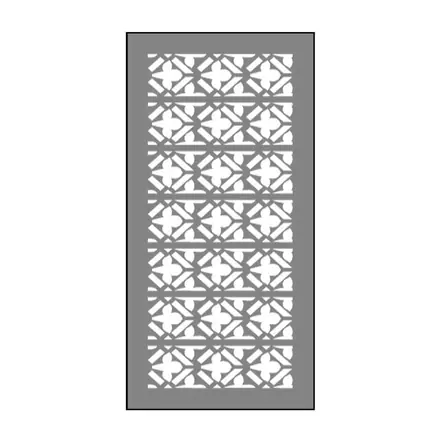 Timber privacy screen SA22PS, scale profile drawing