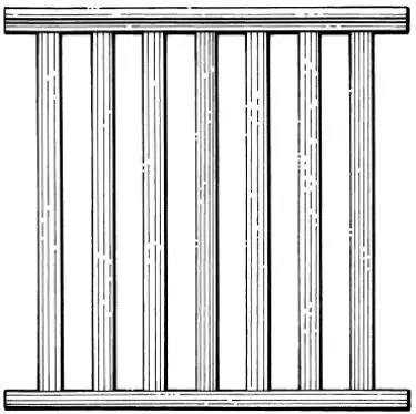 Timber balustrade BS1, scale profile drawing