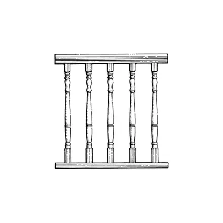 Timber balustrade BS585ASS, scale profile drawing