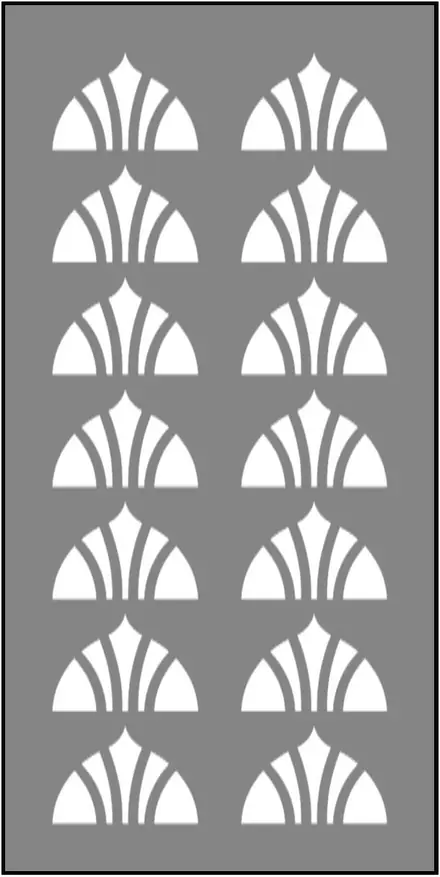 Timber privacy screen SA9PS, scale profile drawing