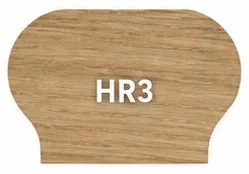 HR3 timber handrail profile, section drawn whole
