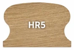 HR5 timber handrail profile, section drawn whole