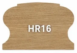 HR16 timber handrail profile, section drawn whole