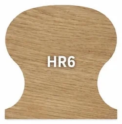 HR6 timber handrail profile, section drawn whole