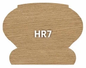 HR7 timber handrail profile, section drawn whole