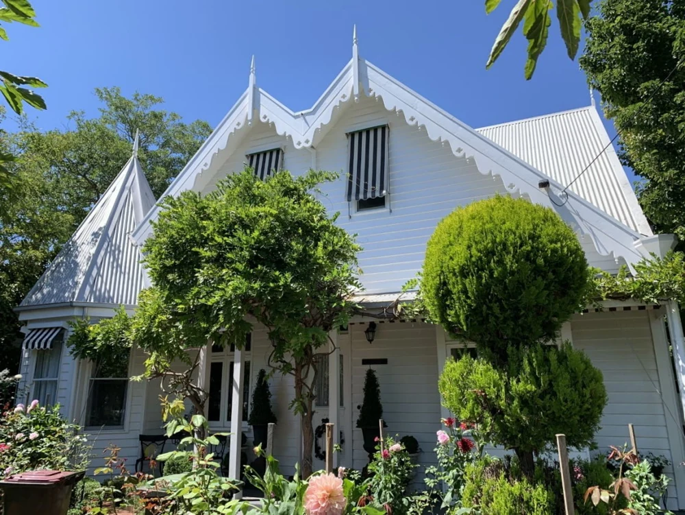 Decorative gable infill on a period home