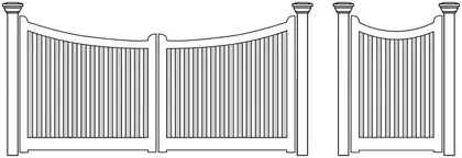 Photograph of a timber gate.