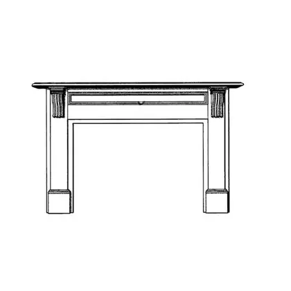 Photograph of a fire surround. Trade code YORK.