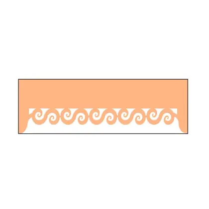 Photograph of a window pelmet. Trade code SB4WP.