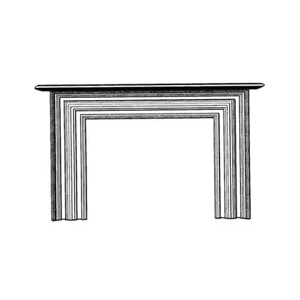 Photograph of a fire surround. Trade code CHEV.