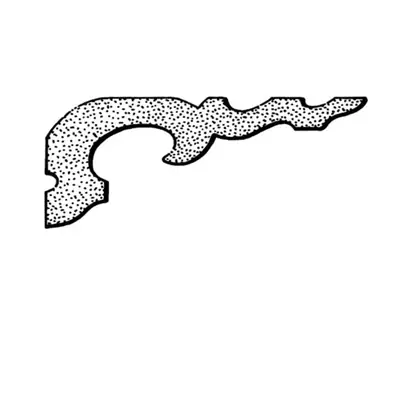 Photograph of a scrolled corner bracket. Trade code CB23.