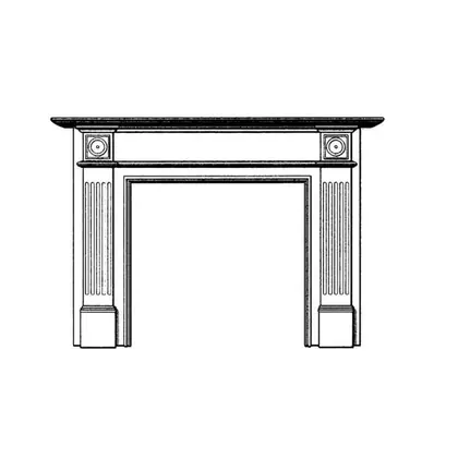 Photograph of a fire surround. Trade code WEST.