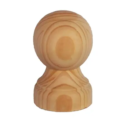 Photograph of a turned post knob or capital. Trade code C195.
